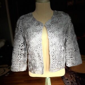 Silver Ribbon Bolero Jacket by Weavz
